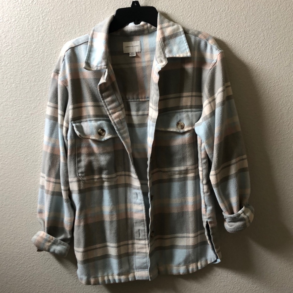 American eagle plaid shacket